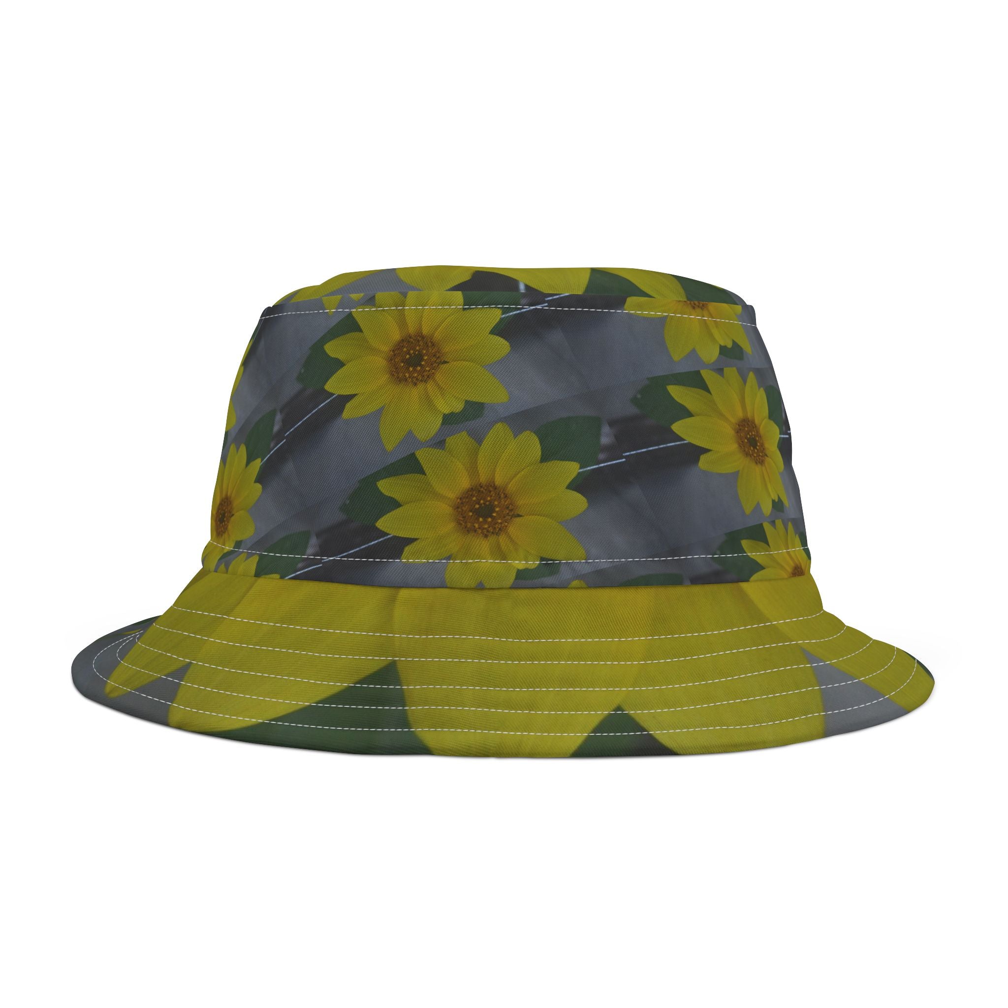 Stylish Yellow & Blue Sunflower Bucket Hat for Summer Adventures
